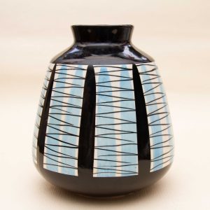 1960's Stavangerflint Norway INGER WAAGE Hand Painted Pottery Vase Vintage Mid Century Modern