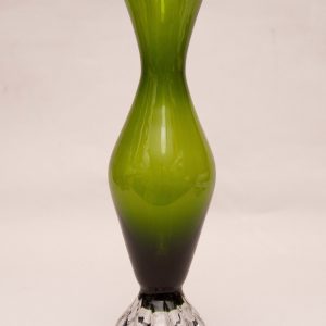 1960's Aseda Sweden Green Glass Vase