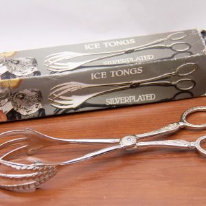 Silver Plated Bird Claw Ice Tongs